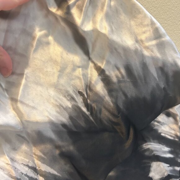 Retrofete Auris Dress Size Medium Tie Dye Silk Asymmetric Sleeveless Mini Black - Picture 12 of 14